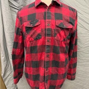 Vans Red and Black Plaid Flannel Shirt